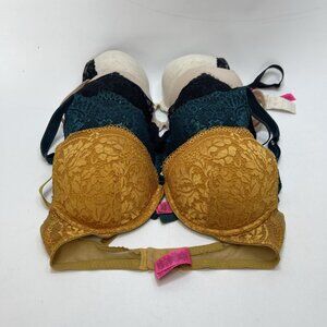 Bundle Lot x5 LA SENZA Lace Bra Sexy Coquette Lingerie Size 34D Romantic Glam